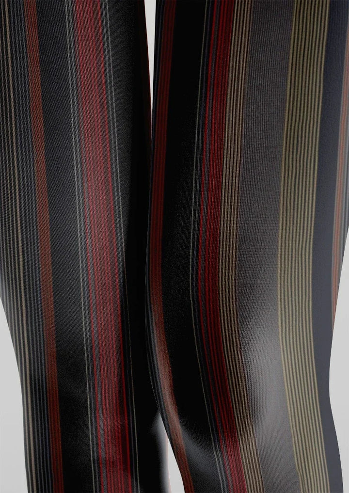 Women Classic Black Textured Pattern Hosiery Tights Pantyhose