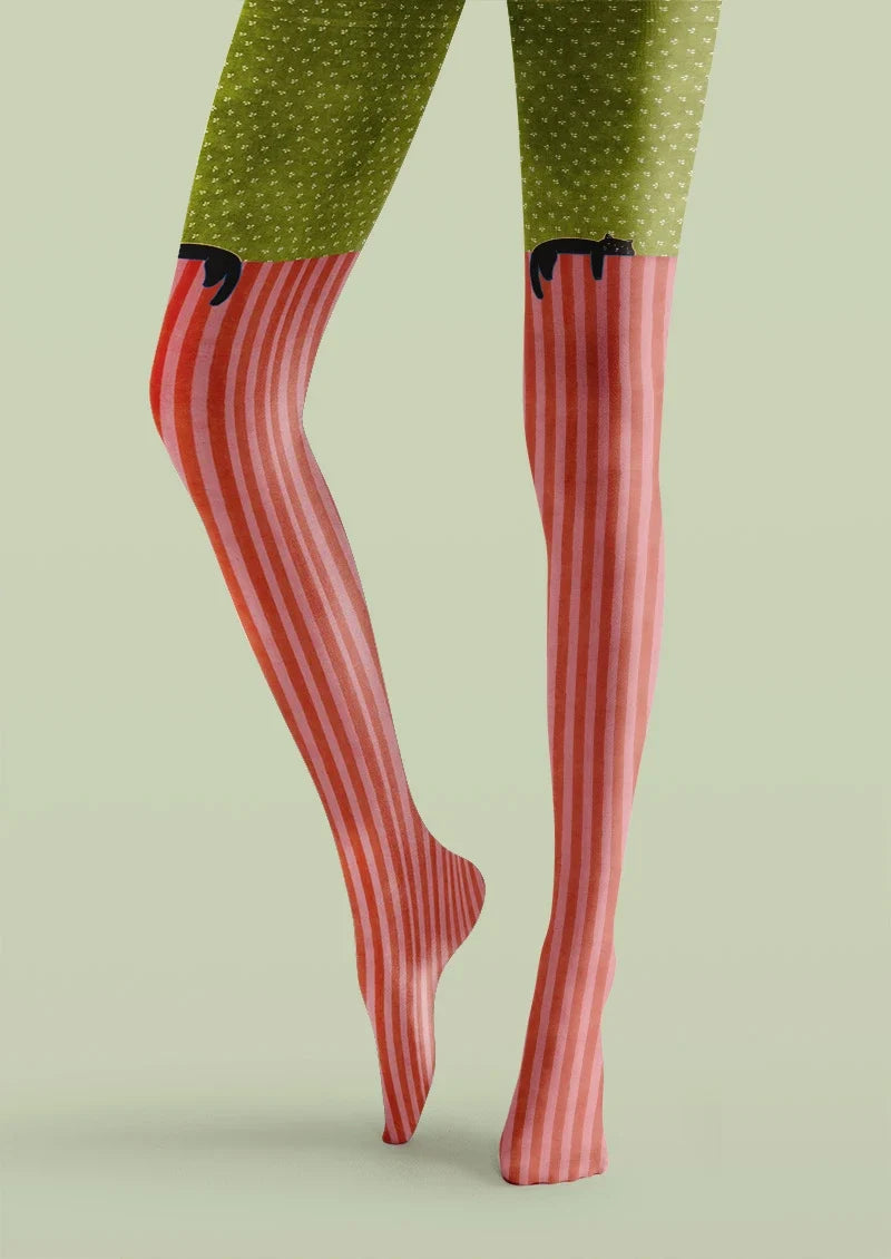 Women Rosy Stride Graphic Print Tights and Hosiery Pantyhose