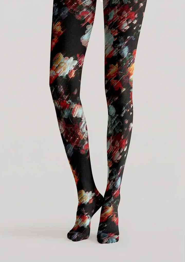 Wine Rose Tights Hosiery Pantyhose