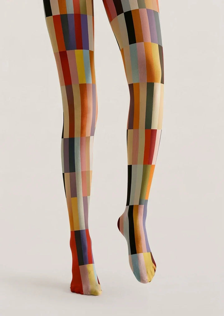 Morandi Bright Color Matrix Tights Hosiery Pantyhose