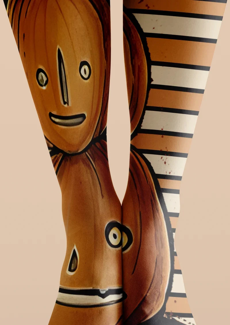 Women Midnight Pumpkin Printed Tights and Hosiery Pantyhose