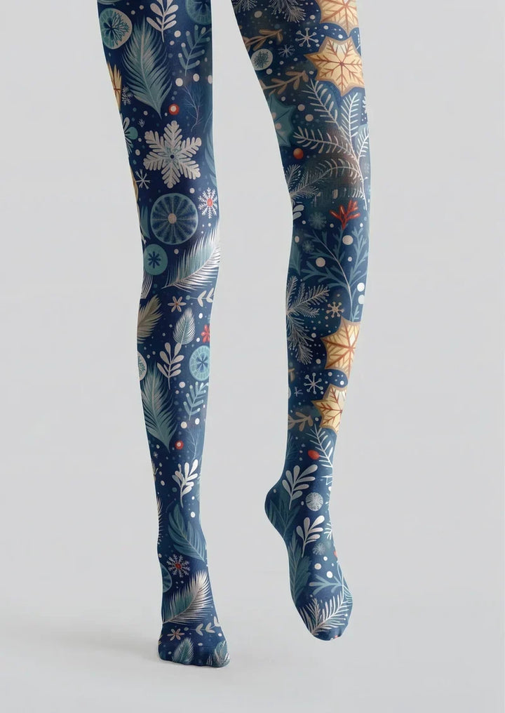 Blue Winter Love Song Tights Hosiery Pantyhose