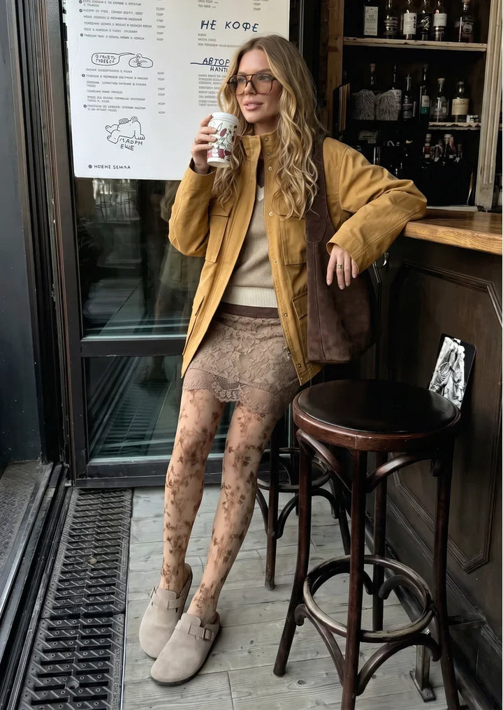 Caramel Patina Tights Hosiery Pantyhose