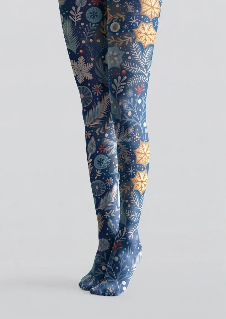Blue Winter Love Song Tights Hosiery Pantyhose