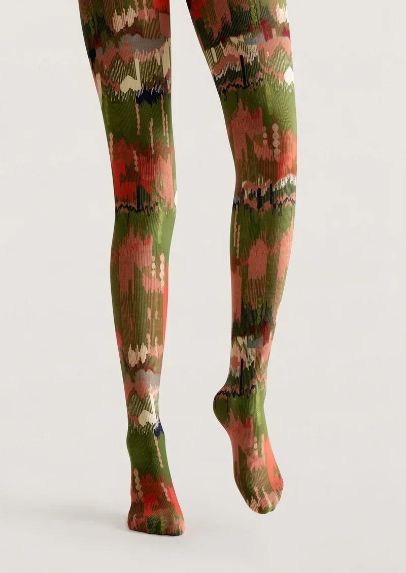 Forest Oil Painting Tights Hosiery Pantyhose