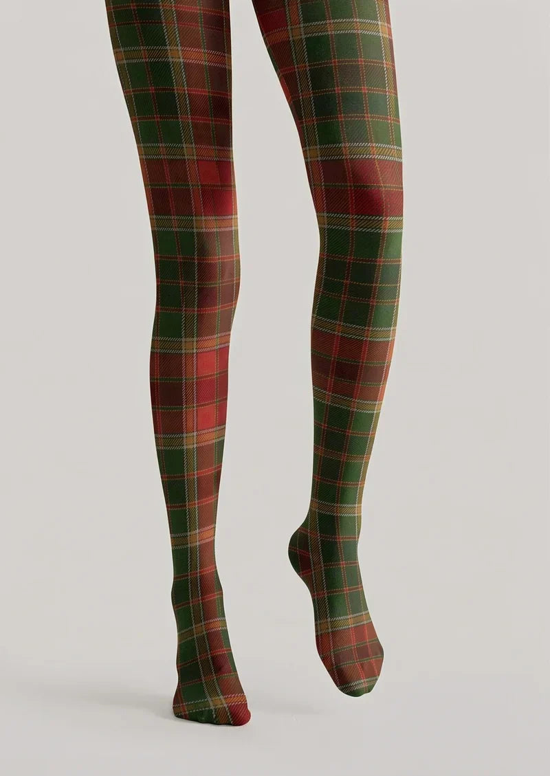 Classic Tartan Christmas Tights Hosiery Pantyhose