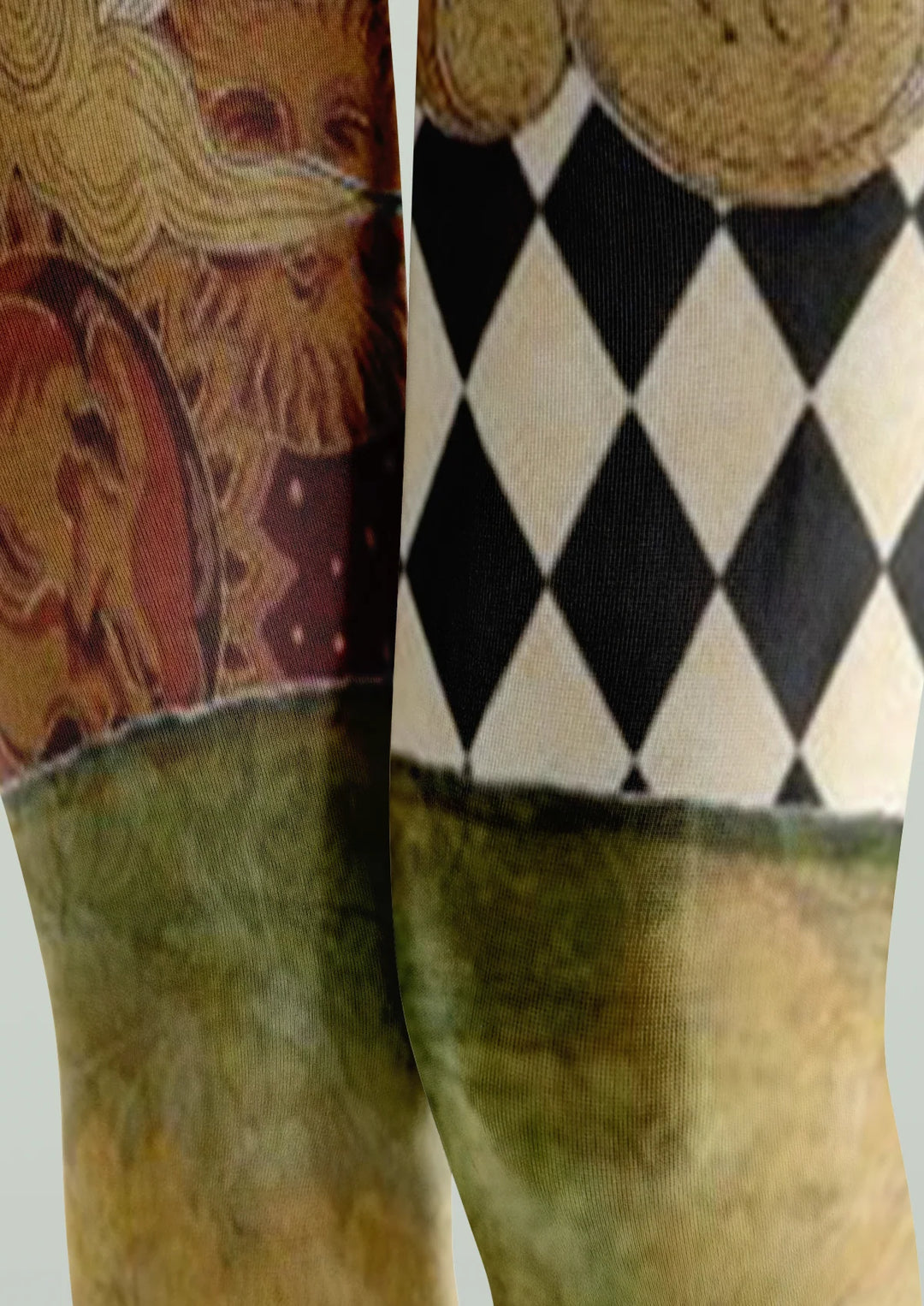 Women Vintage Cat Collage Cute Animal Print Tights Pantyhose
