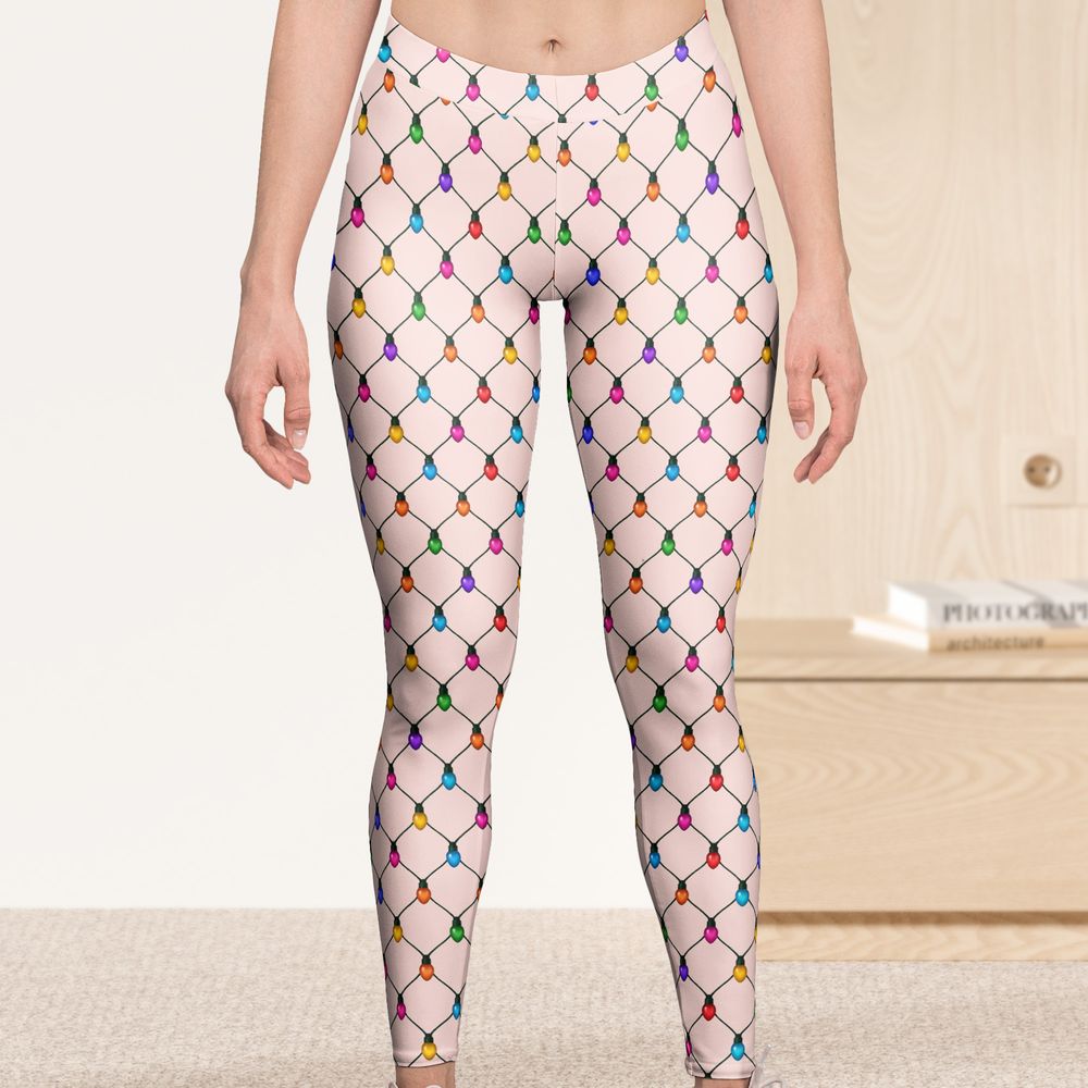 Funny Christmas Outfits, Fishnet Tights Xmas - Personalized Leggings