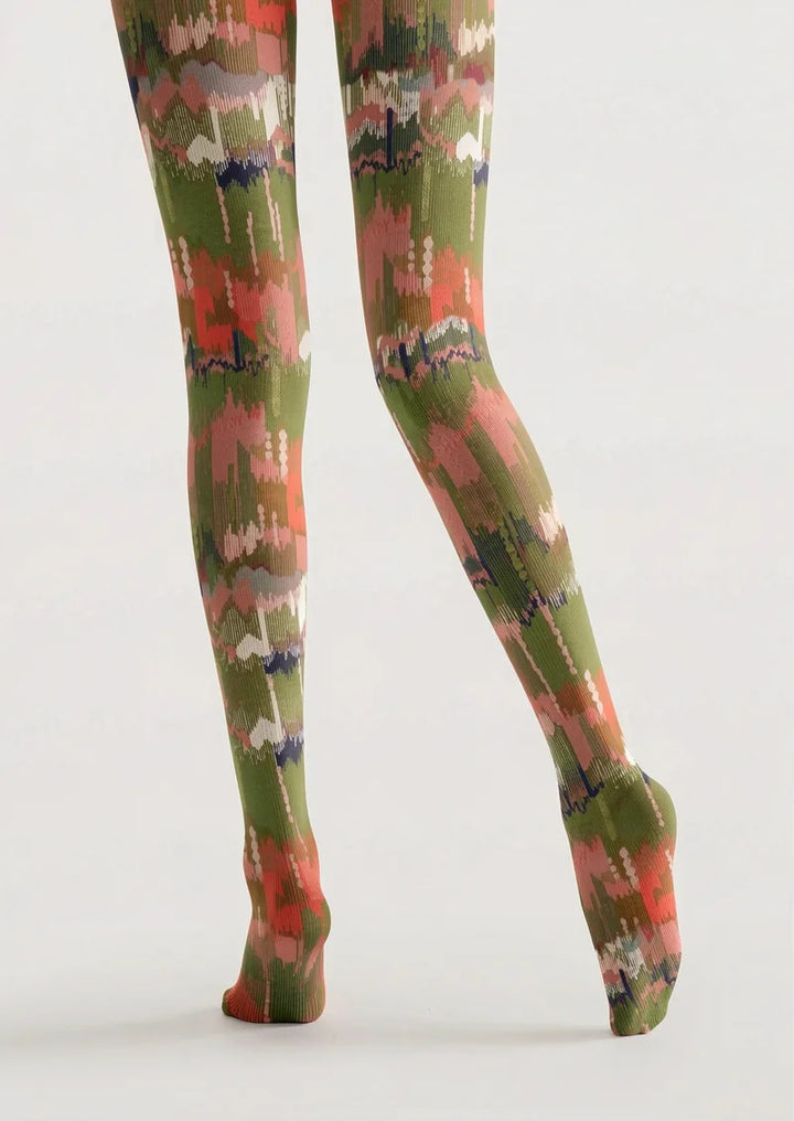 Forest Oil Painting Tights Hosiery Pantyhose