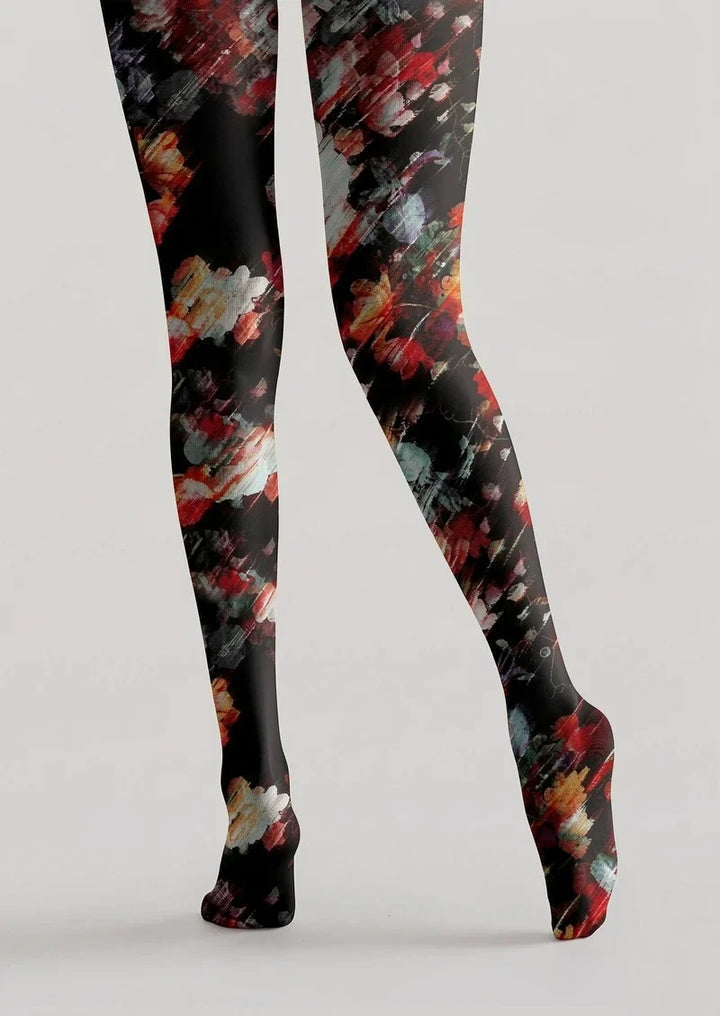 Wine Rose Tights Hosiery Pantyhose