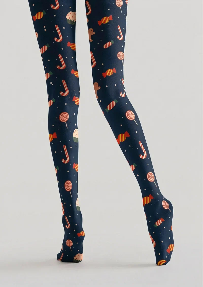 Candy Cane Fairytale Tights Hosiery Pantyhose