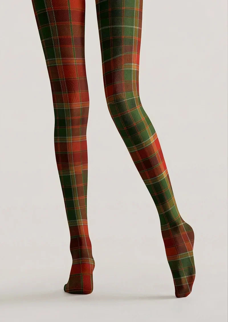 Classic Tartan Christmas Tights Hosiery Pantyhose