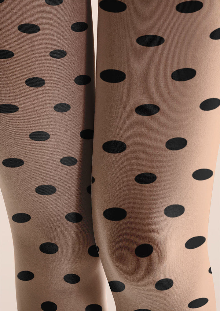 Women Classic Nude Polka Dot Retro Tights Hosiery Pantyhose