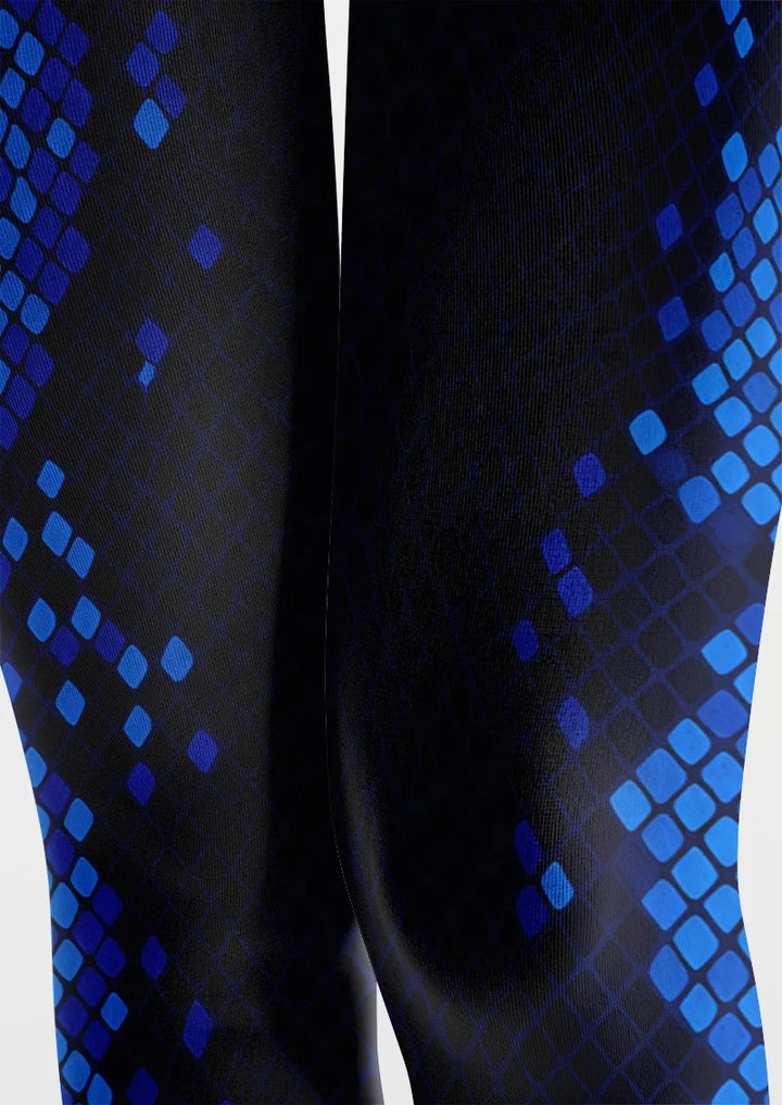 Women Fashion Neon Serpent Geometric Pattern Tights Pantyhose