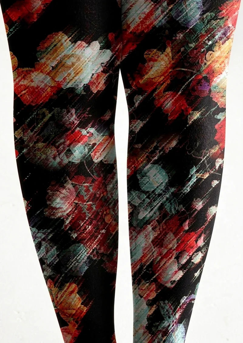 Wine Rose Tights Hosiery Pantyhose