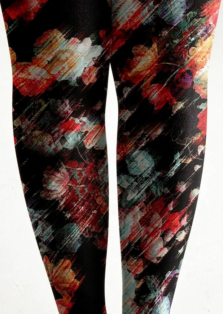 Wine Rose Tights Hosiery Pantyhose