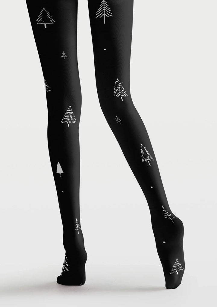 Small Christmas Tree Tights Hosiery Pantyhose