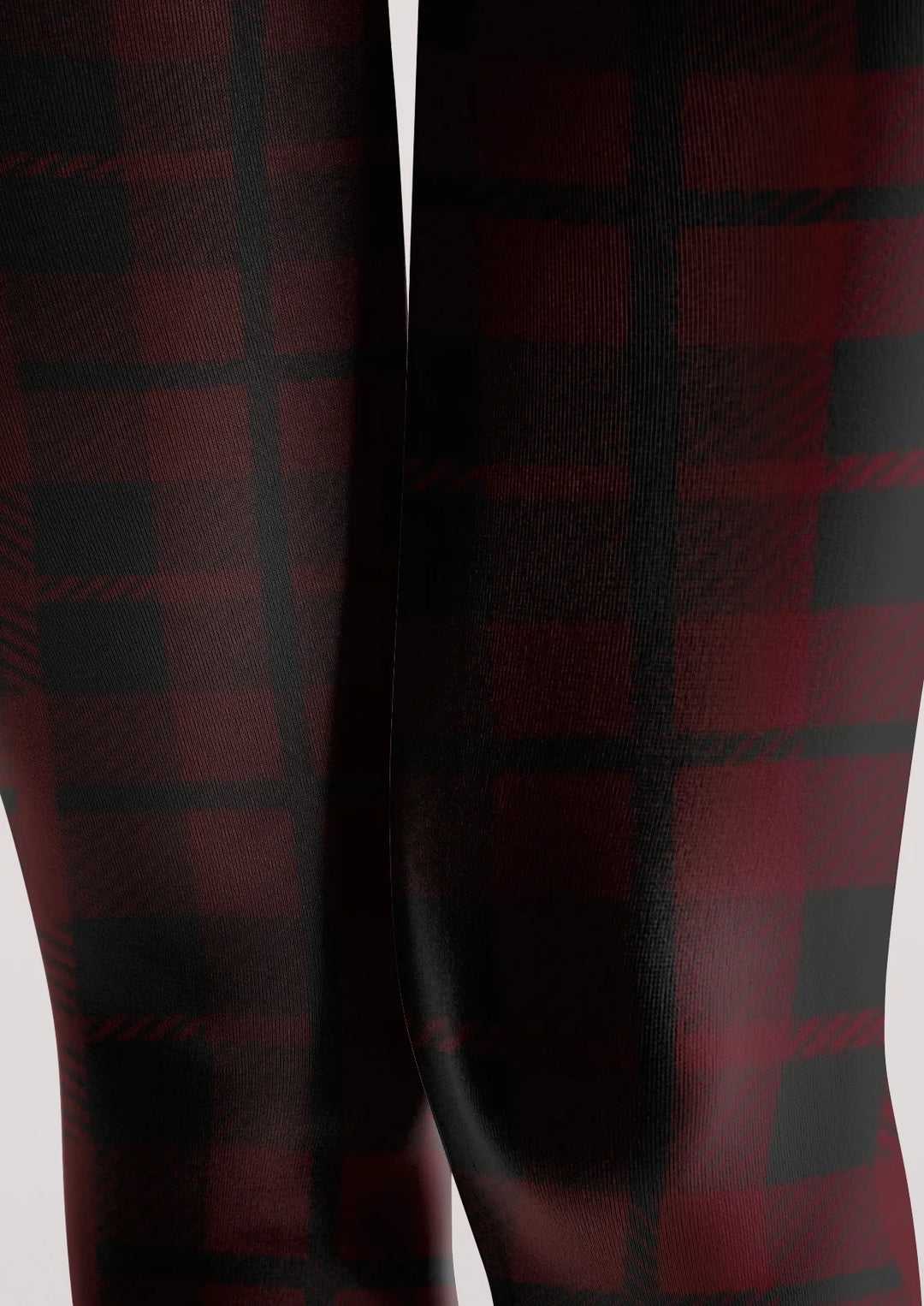 Christmas Red And Black Plaid Tights Hosiery Pantyhose