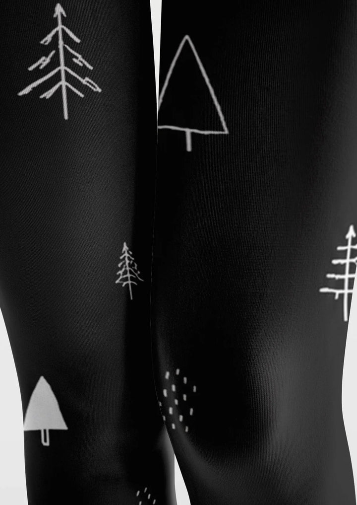 Small Christmas Tree Tights Hosiery Pantyhose