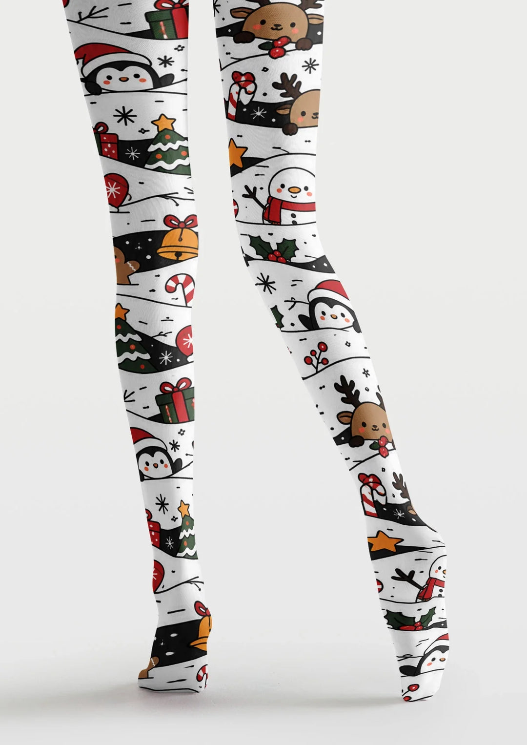 Christmas Snowscape Tights Hosiery Pantyhose