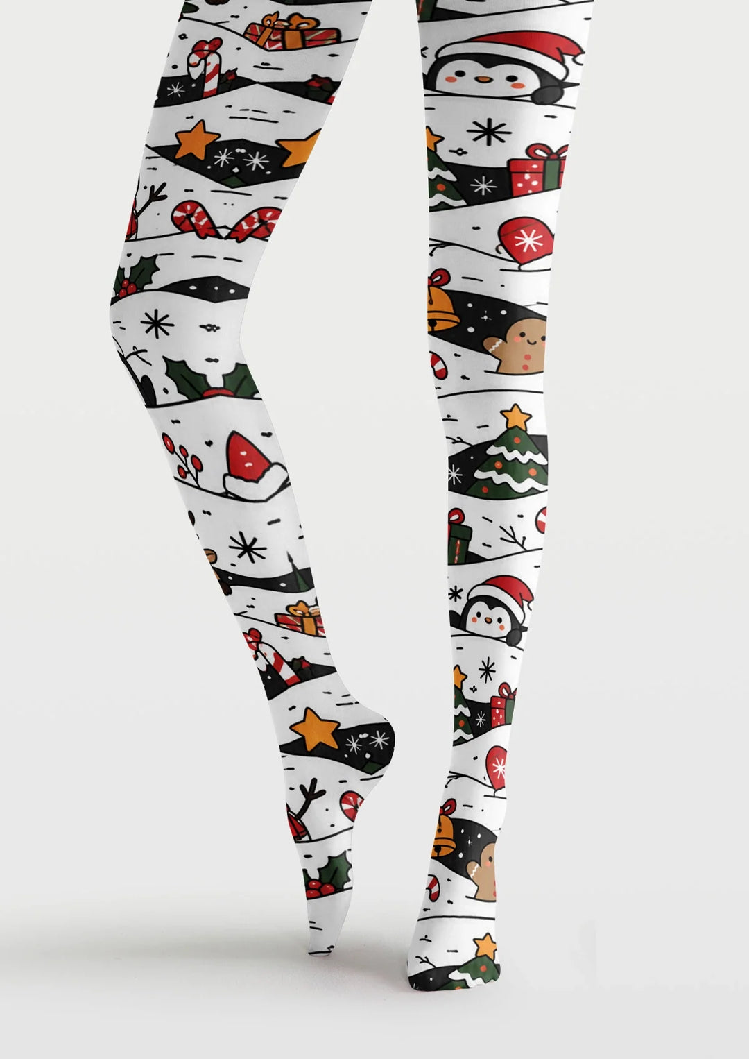 Christmas Snowscape Tights Hosiery Pantyhose