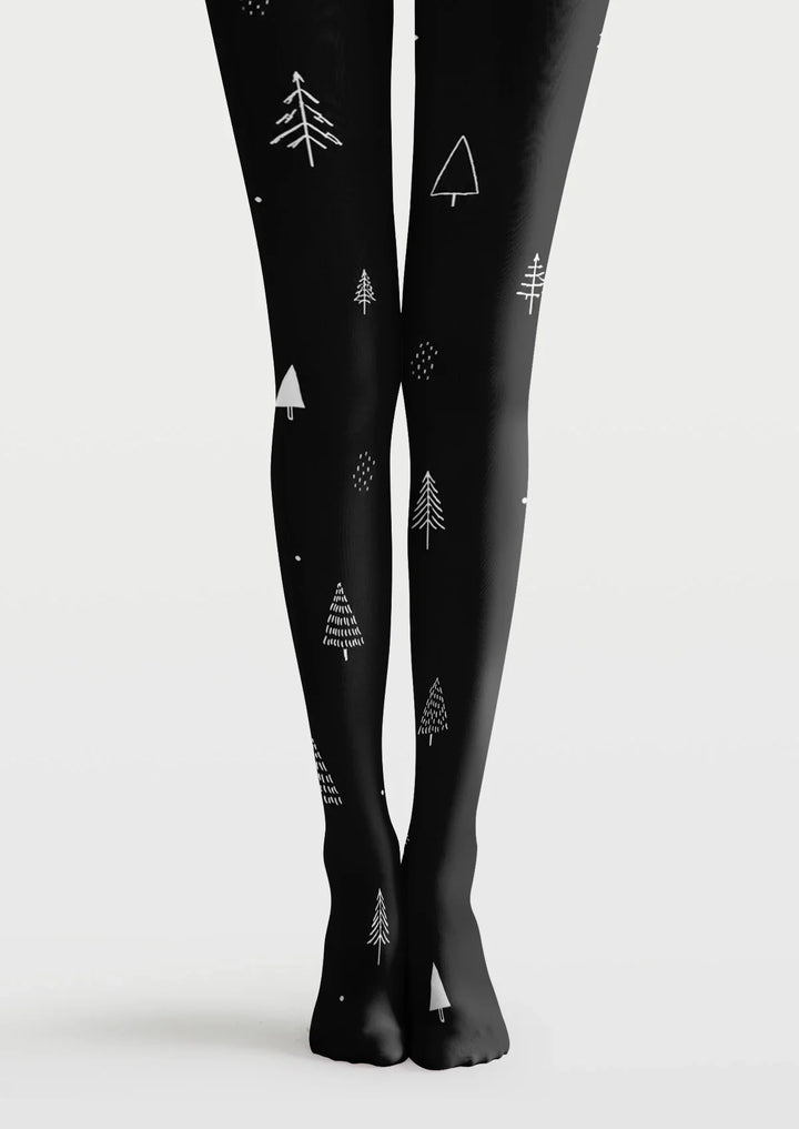 Small Christmas Tree Tights Hosiery Pantyhose