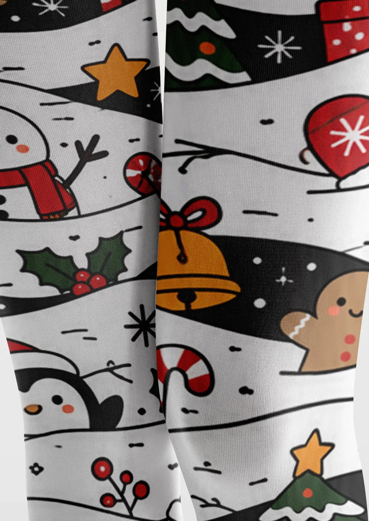 Christmas Snowscape Tights Hosiery Pantyhose