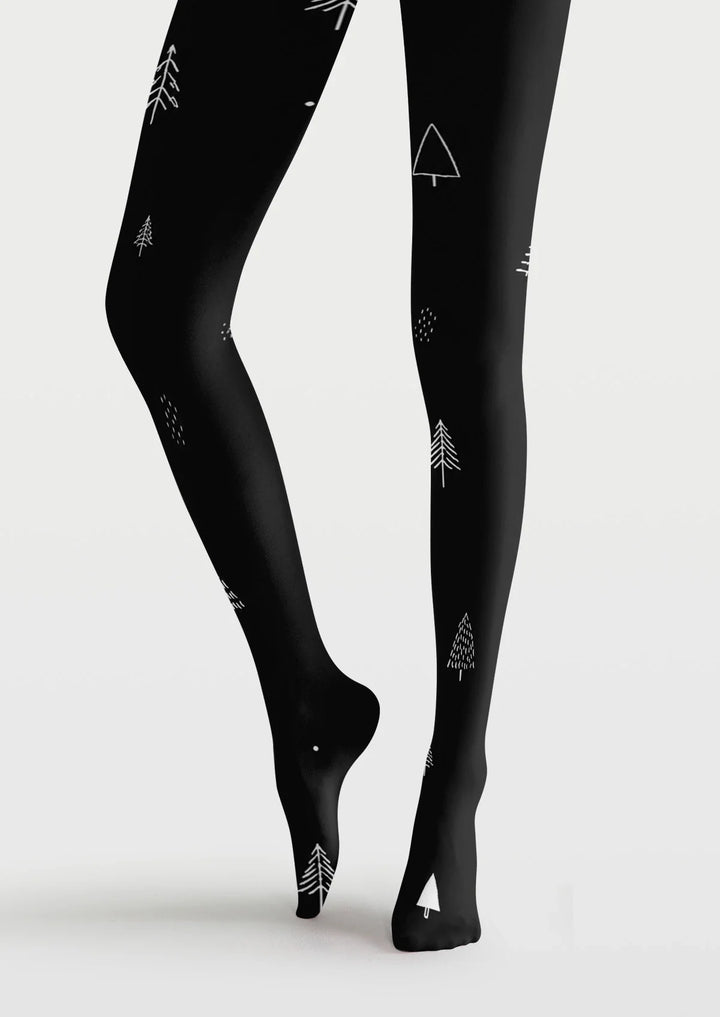 Small Christmas Tree Tights Hosiery Pantyhose
