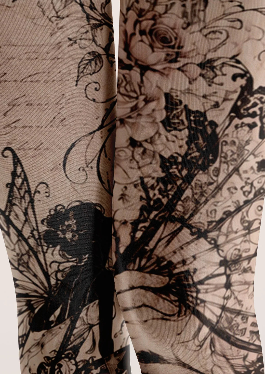 Women Secret Of The Butterfly Print Tights Hosiery Pantyhose