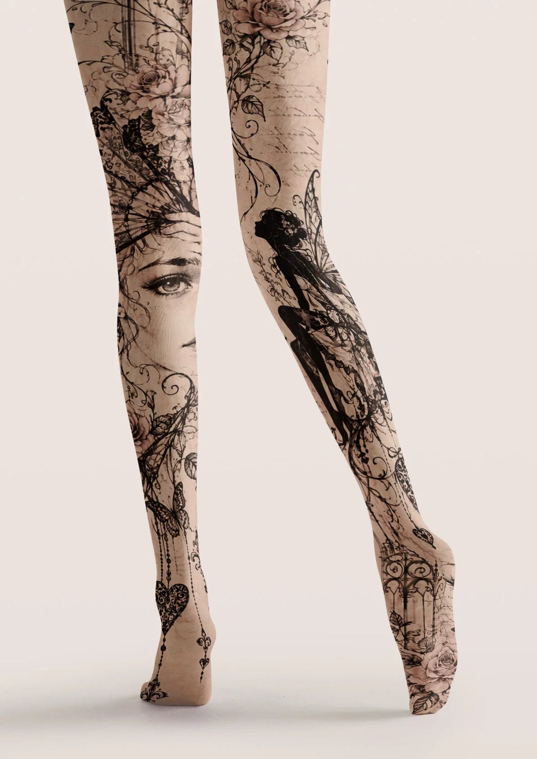 Women Secret Of The Butterfly Print Tights Hosiery Pantyhose