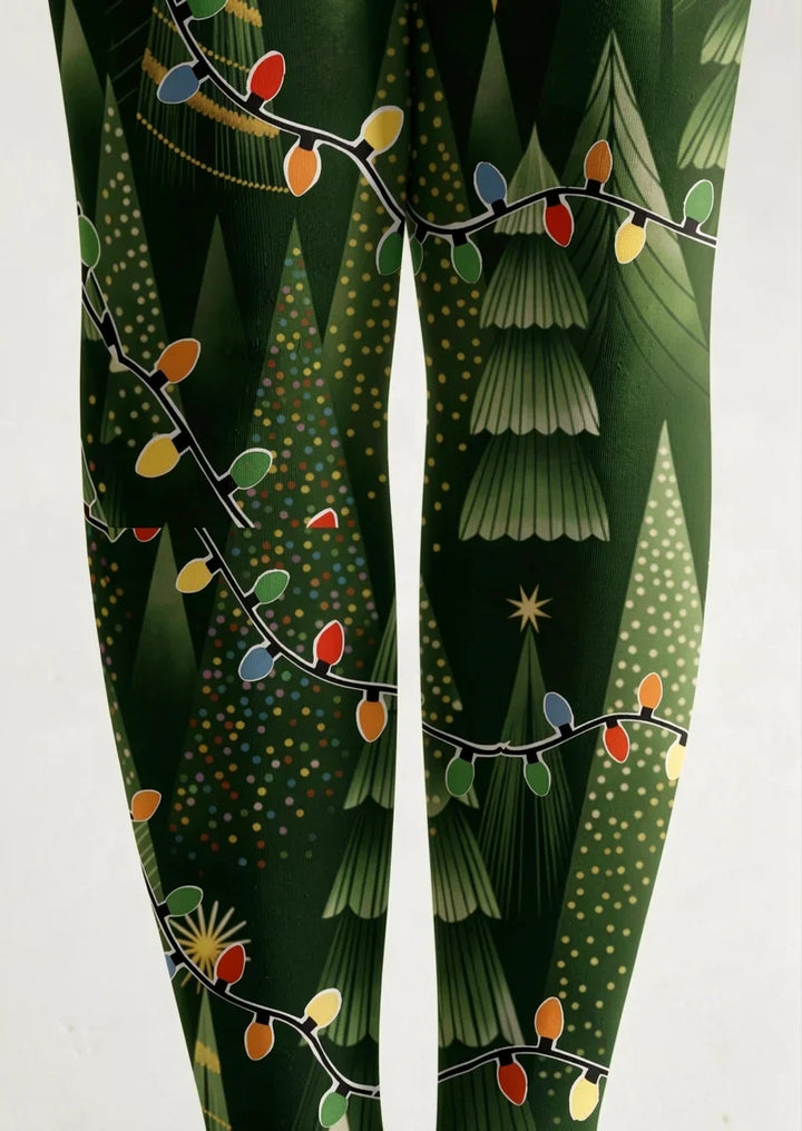 River of Christmas Lights Tights Hosiery Pantyhose