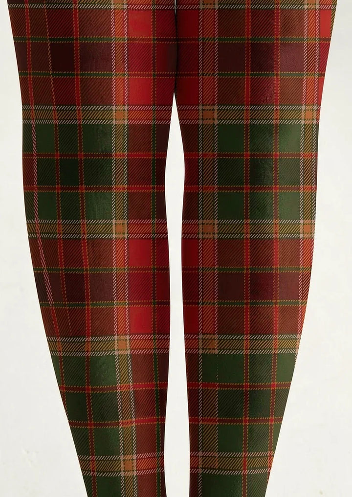 Classic Tartan Christmas Tights Hosiery Pantyhose