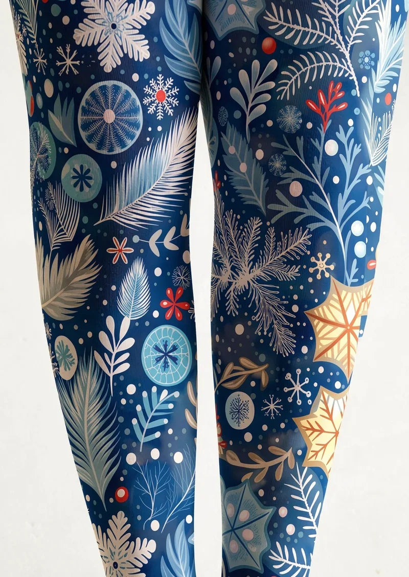 Blue Winter Love Song Tights Hosiery Pantyhose