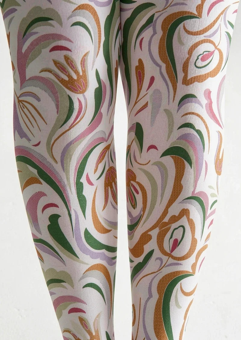 Beige Flame Tights Hosiery Pantyhose