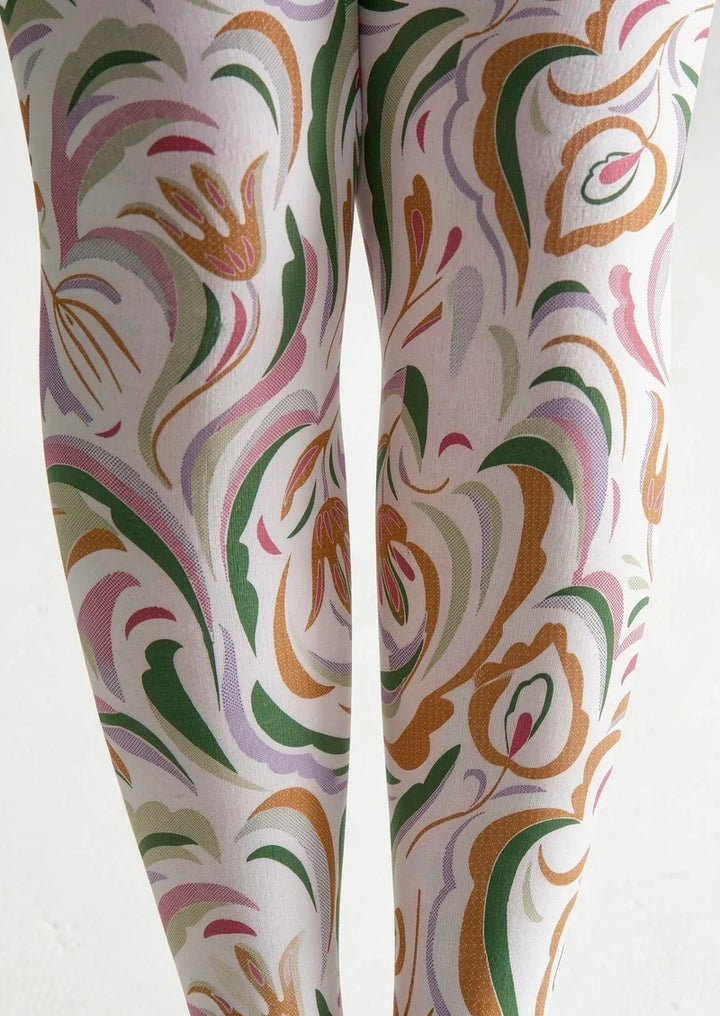 Beige Flame Tights Hosiery Pantyhose