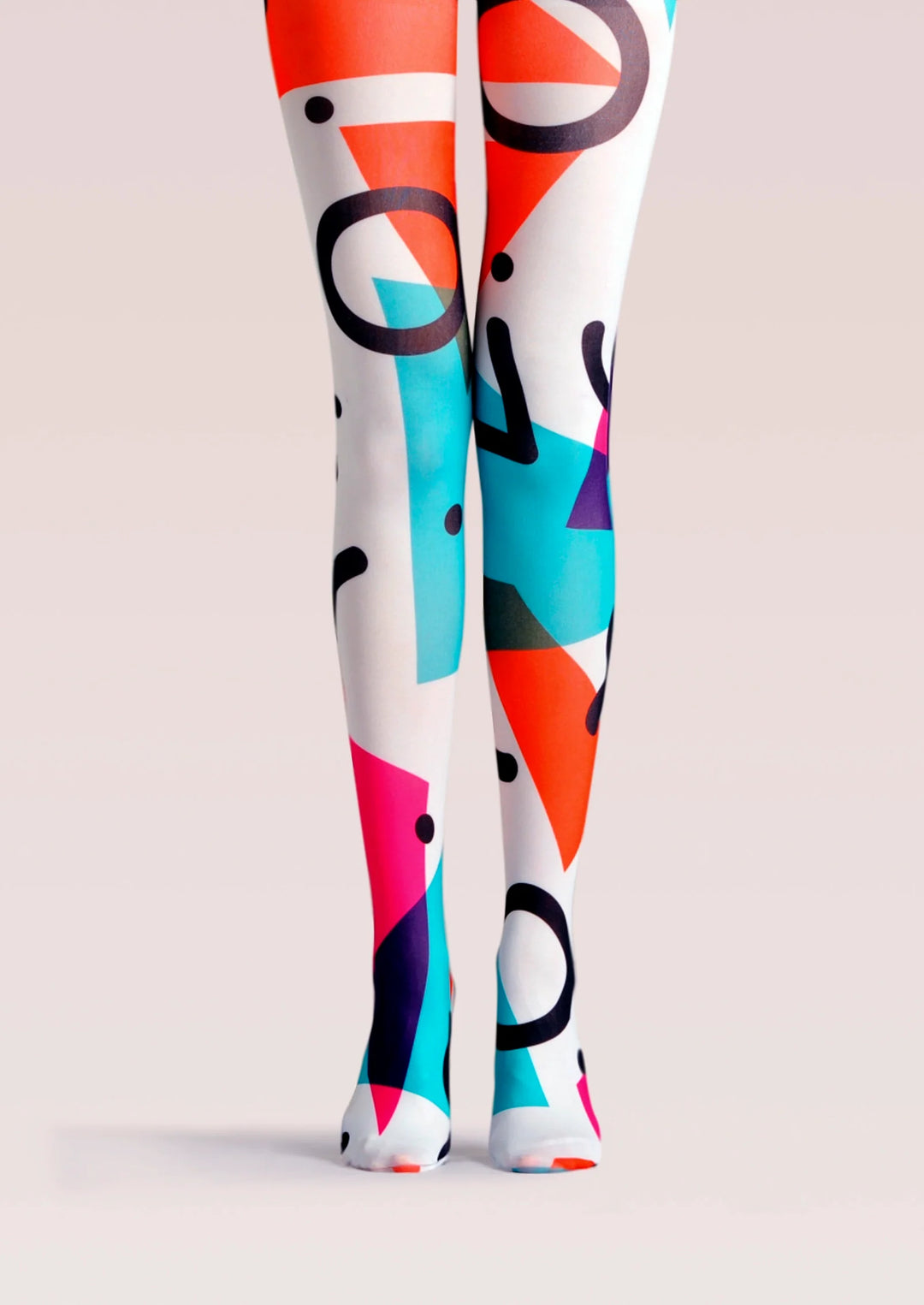 Women Bouncy Fun Circle Polka Dot Printed Tights Pantyhose