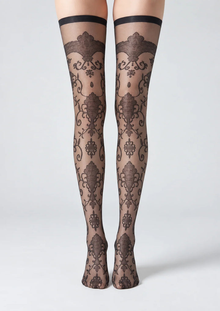 Baroque Jacquard Lace Tights Hosiery Pantyhose