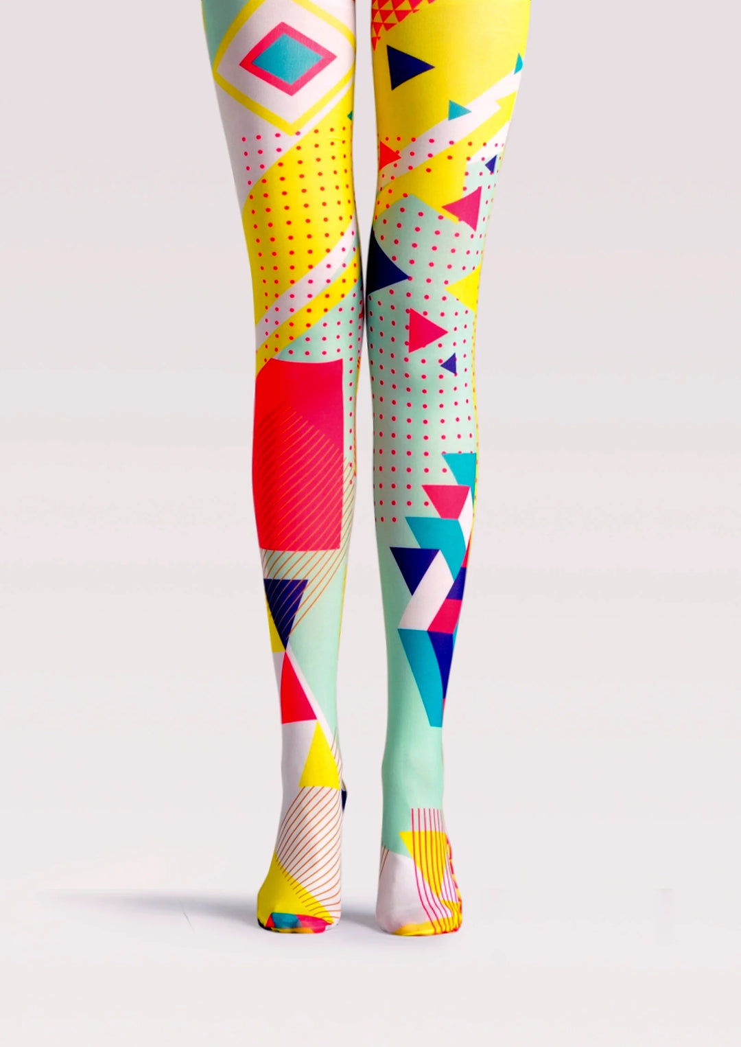 Women Pop Art Distortion Graphic Printed Tights Pantyhose