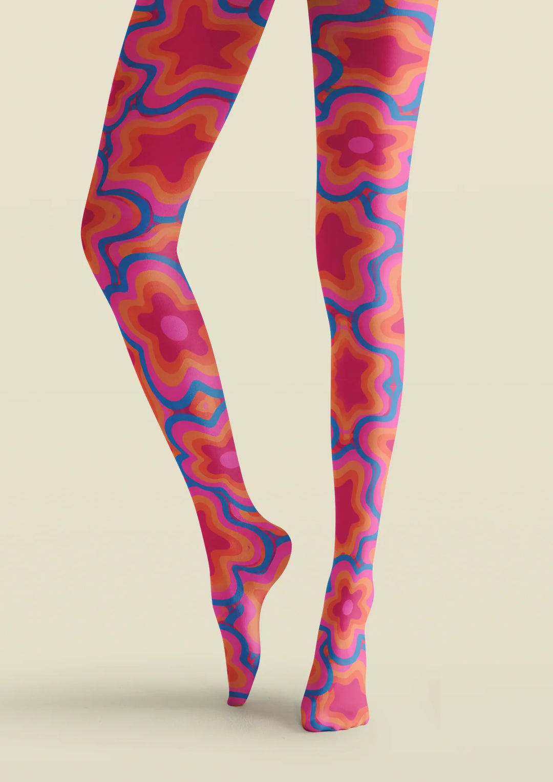 Women Retro Psychedelic Star Print Tights and Hosiery Pantyhose
