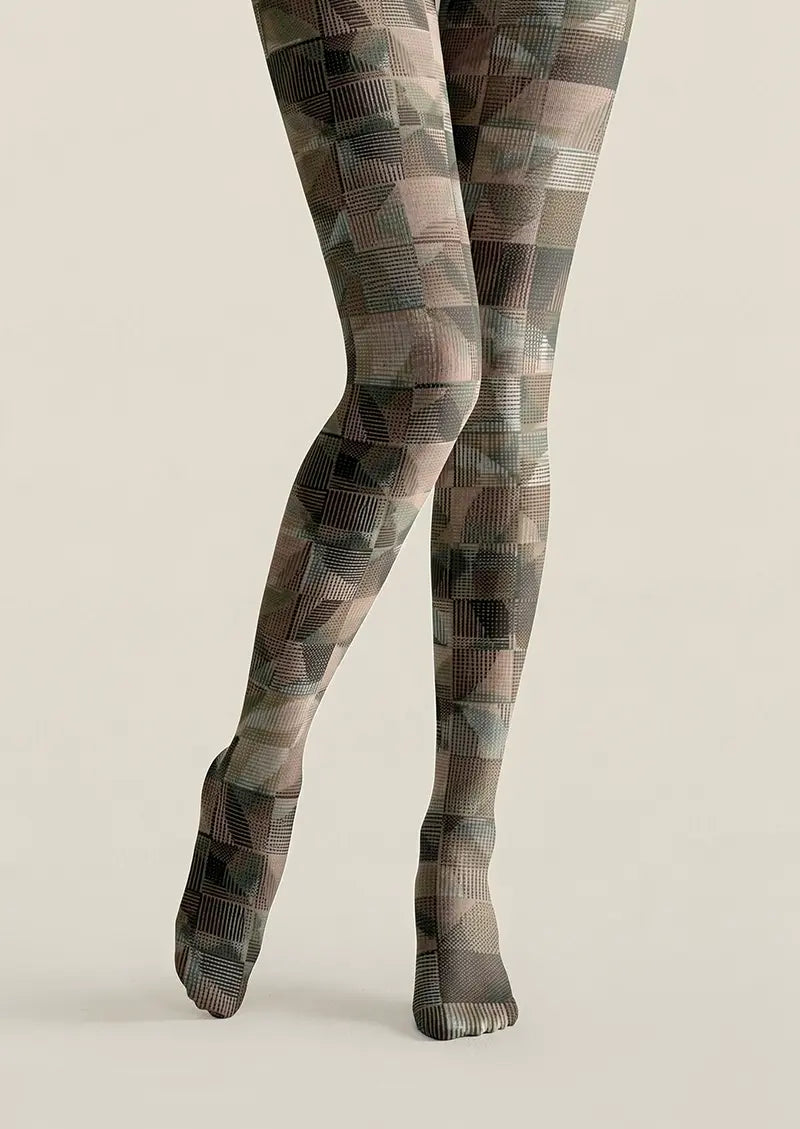 Women Earthly Geometry Printed Tights and Hosiery Pantyhose