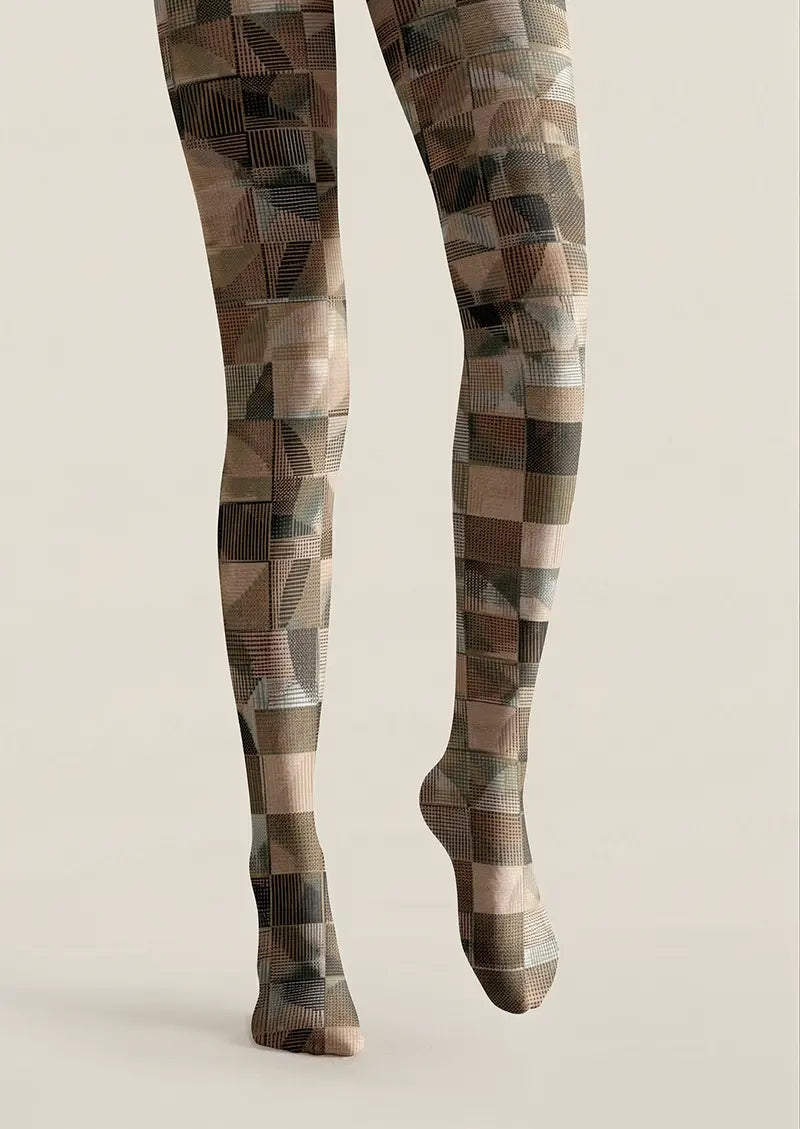 Women Earthly Geometry Printed Tights and Hosiery Pantyhose