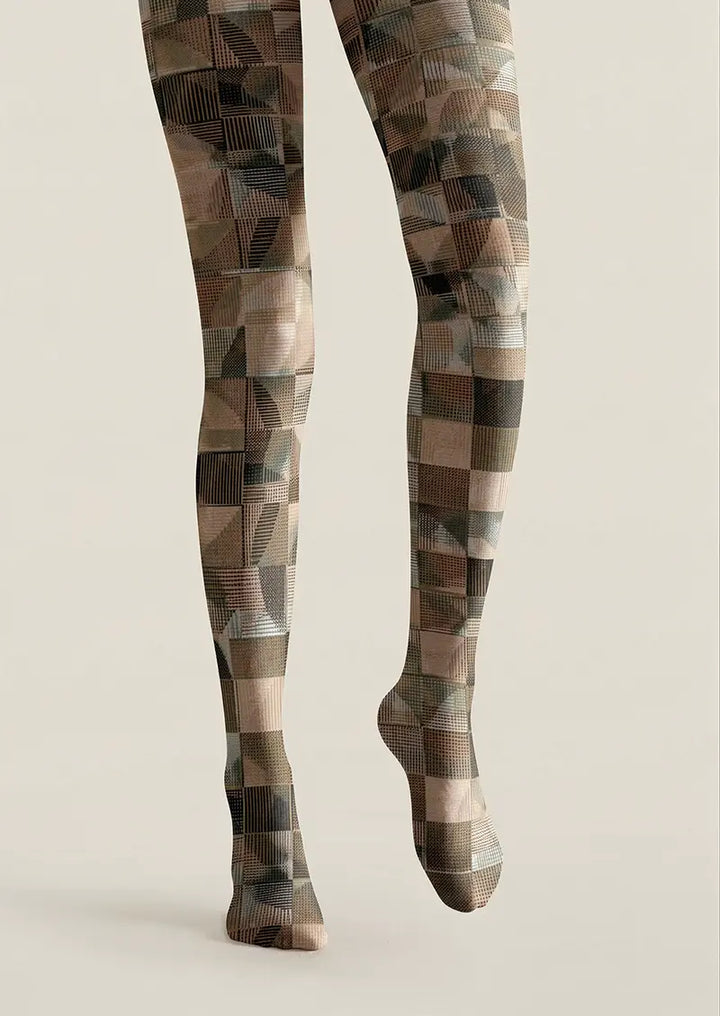 Women Earthly Geometry Printed Tights and Hosiery Pantyhose