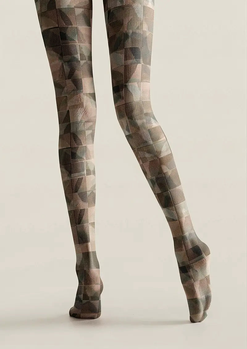 Women Earthly Geometry Printed Tights and Hosiery Pantyhose