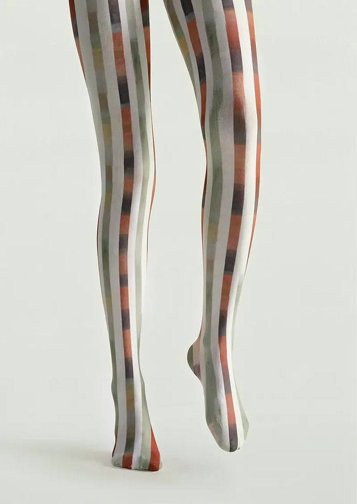 Linear Rhythm Tights Hosiery Pantyhose