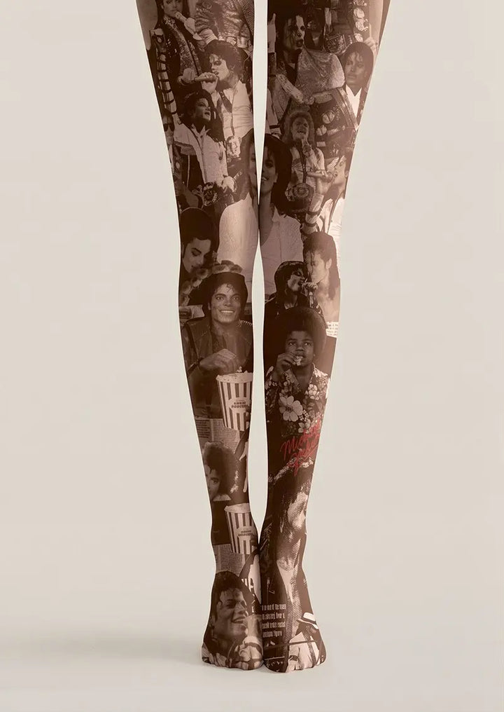 Michael Jackson Collage Tights Hosiery Pantyhose