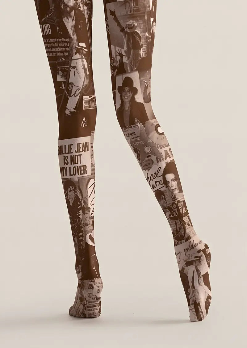 Michael Jackson Collage Tights Hosiery Pantyhose