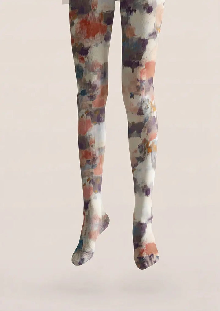 Women Liquid Rhapsody Pattern Print Tights Hosiery Pantyhose