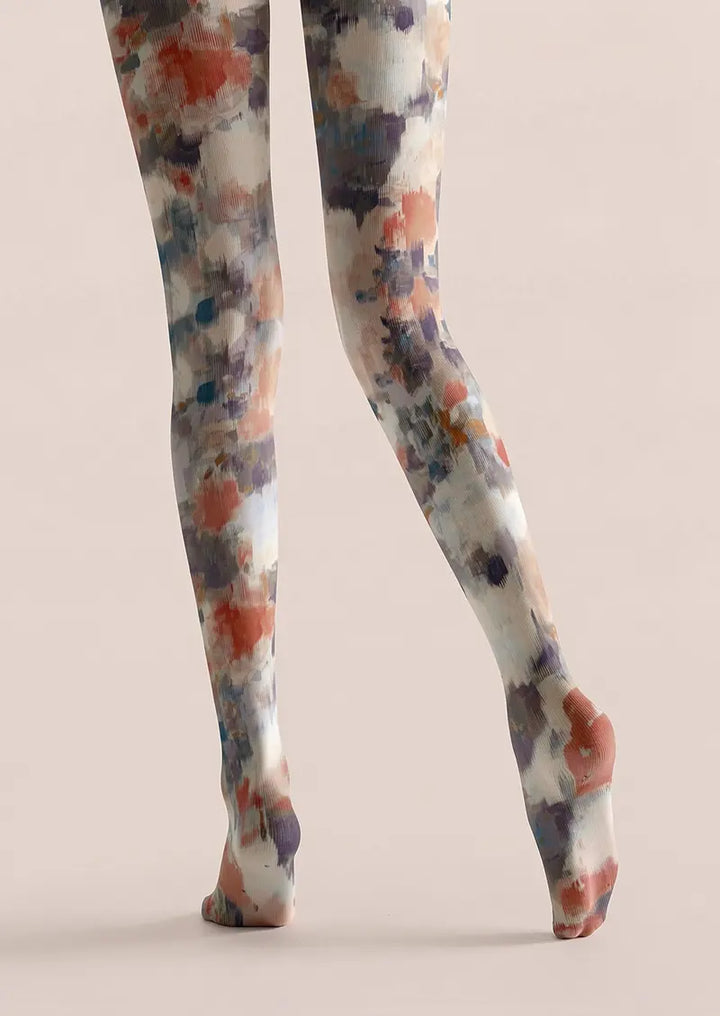 Women Liquid Rhapsody Pattern Print Tights Hosiery Pantyhose