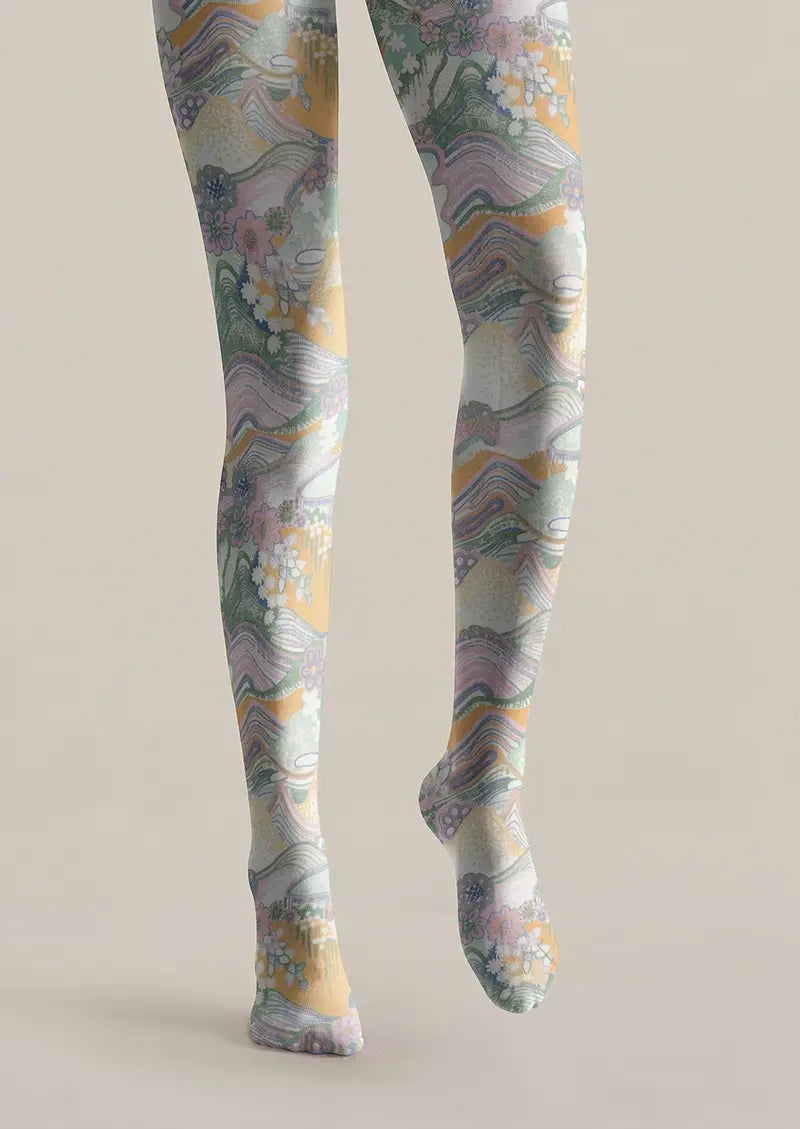Ornate Illusion Tights Hosiery Pantyhose