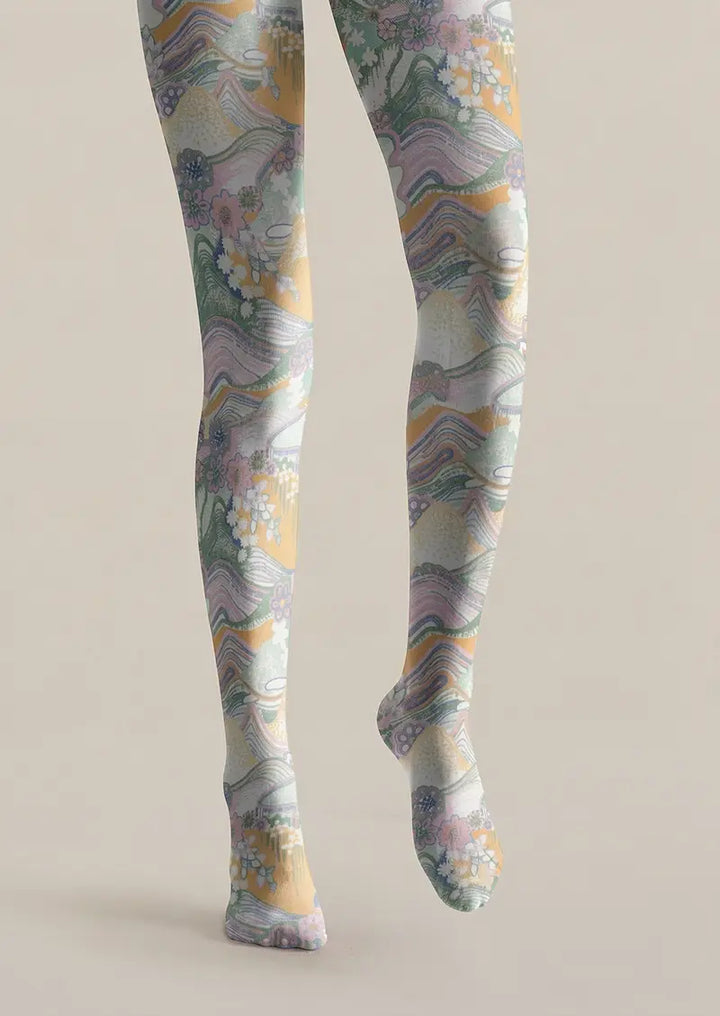 Ornate Illusion Tights Hosiery Pantyhose